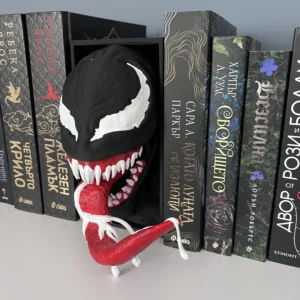 Venom тематичен кът за книги – зловещ дизайн, перфектен подарък за фенове на Marvel. Изработен с внимание към детайла.